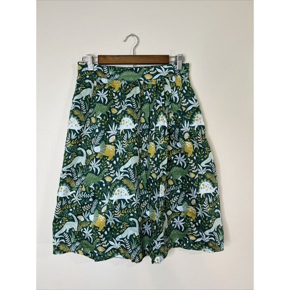 Modcloth Dresses & Skirts - Modcloth Womens Green Dinosaur Swing Skirt Size XL New with tags